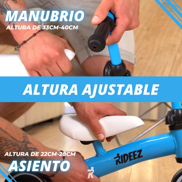 RZ004 | Rideez Bici de Equilibrio Bicicleta de balance sin pedales para Niño o Niña - Azul - Image 5