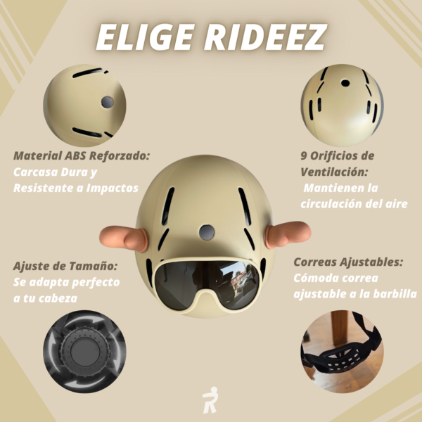 Rideez | Casco Infantil para Bicicleta de Equilibrio - Beige - Image 5