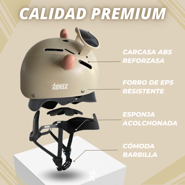 Rideez | Casco Infantil para Bicicleta de Equilibrio - Beige - Image 6