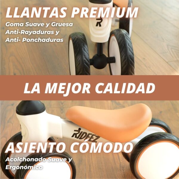 RZ001 | Rideez A Bici de Equilibrio Bicicleta de Balance sin pedales para Niño o Niña - Blanca - Image 7