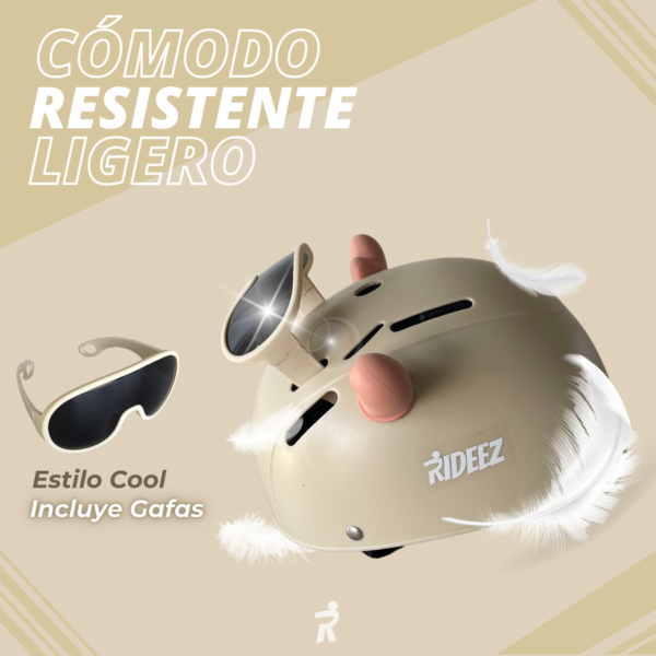 Rideez | Casco Infantil para Bicicleta de Equilibrio - Beige - Image 8