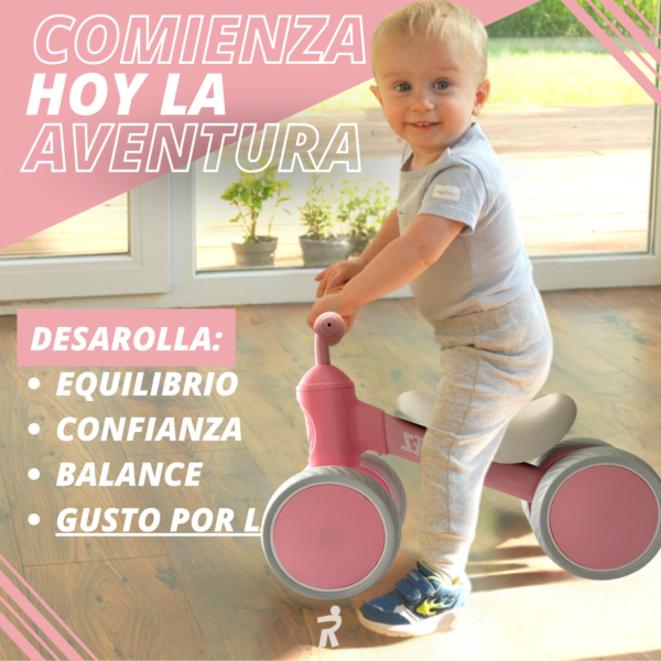 RZ001 | Rideez Bici de Equilibrio Bicicleta de Balance sin pedales para Niño o Niña - Rosa - Image 3