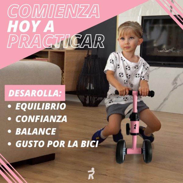 RZ004 | Rideez Bici de Equilibrio Bicicleta de balance sin pedales para Niño o Niña - Rosa - Image 3