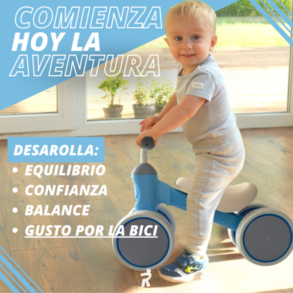 RZ001 | Rideez Bici de Equilibrio Bicicleta de Balance sin pedales para Niño o Niña - Azul - Image 3