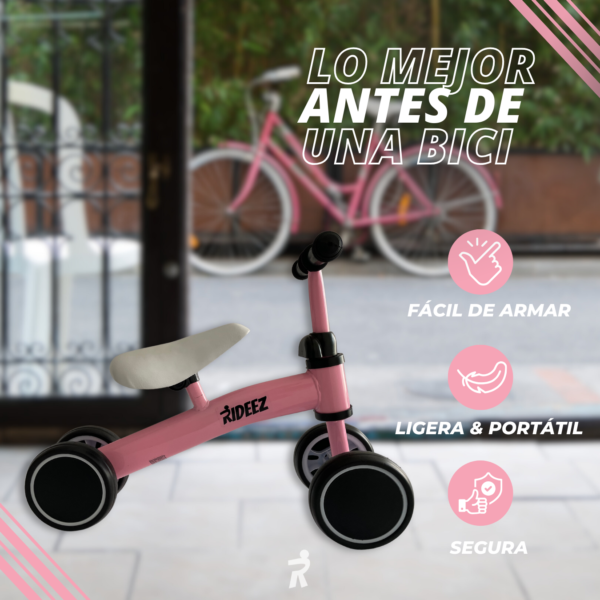 RZ004 | Rideez Bici de Equilibrio Bicicleta de balance sin pedales para Niño o Niña - Rosa - Image 4