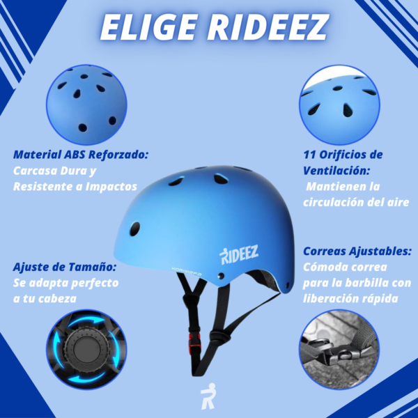 Rideez | Casco Infantil para Bicicleta de Equilibrio - Azul - Image 4