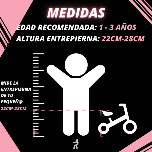 RZ004 | Rideez Bici de Equilibrio Bicicleta de balance sin pedales para Niño o Niña - Rosa - Image 5