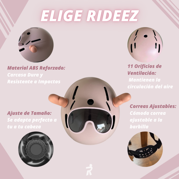 Rideez | Casco Infantil para Bicicleta de Equilibrio - Rosa - Image 4