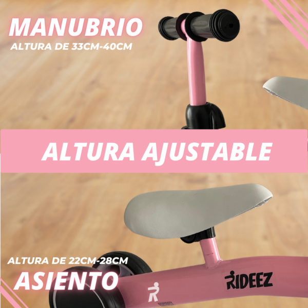 RZ004 | Rideez Bici de Equilibrio Bicicleta de balance sin pedales para Niño o Niña - Rosa - Image 6