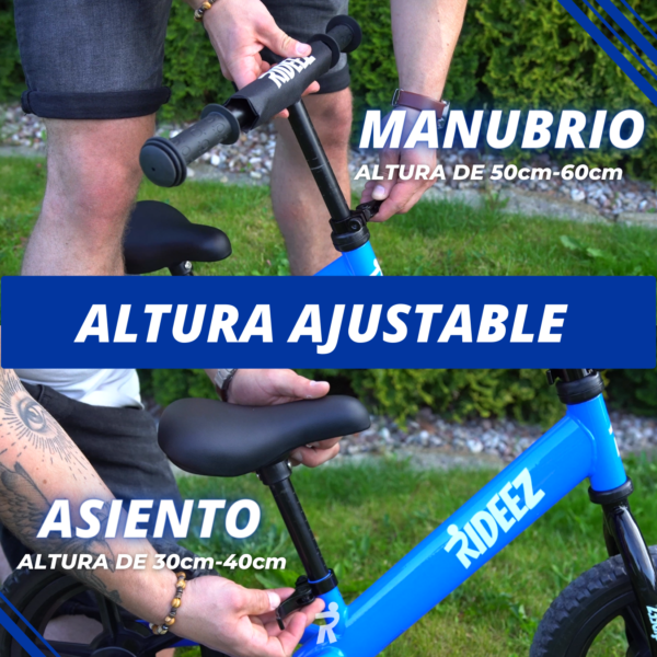 RZ002 | Rideez Bicicleta de Equilibrio Bici de Balance Sin Pedal para Niño Niña 2-5 años - Azul - Image 7