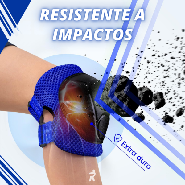 Rideez | Kit De Protección Bicicleta de Equilibrio y Patines para Niño Niña Rodilleras + Coderas + Muñequeras - Azul - Image 7