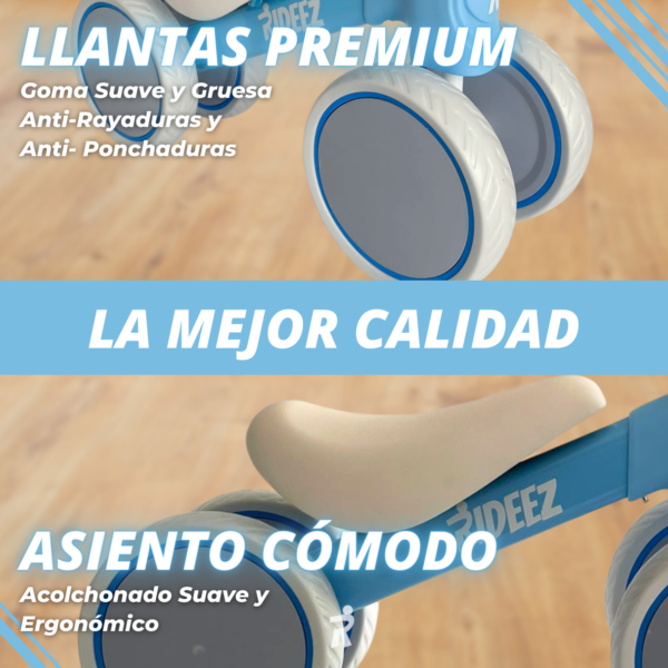 RZ001 | Rideez Bici de Equilibrio Bicicleta de Balance sin pedales para Niño o Niña - Azul - Image 7